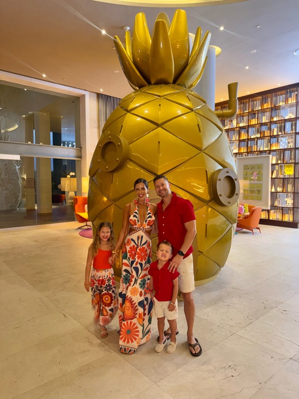 Selfie Leslie Floral Maxi Dress in White, Orange, Red, Green - Picture 2 of 2